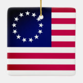 Betsy Ross Flag Keramikornament (Rückseite)