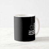 Betsy Ross Flag Minimal - American History Patriot Kaffeetasse (VorderseiteRechts)