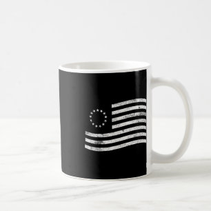 Betsy Ross Flag Minimal - American History Patriot Kaffeetasse