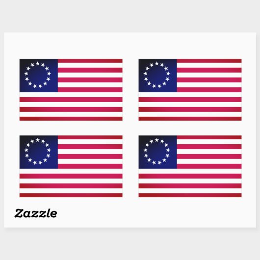 Betsy Ross Flag Rechteckiger Aufkleber (Blatt)