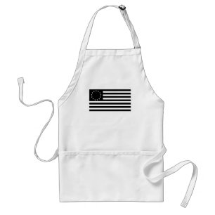 Betsy Ross Flag, Schwarze Strichzeichnung Erwachse Schürze