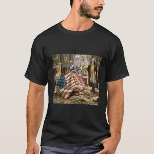 Betsy Ross Flag Us 4th July Old Glory American Fla T-Shirt