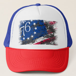 Betsy Ross Flagge 1776 Patriotischer 4. Juli Truckerkappe