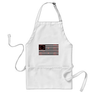 Betsy Ross Flagge, feurige Linienkunst Schürze