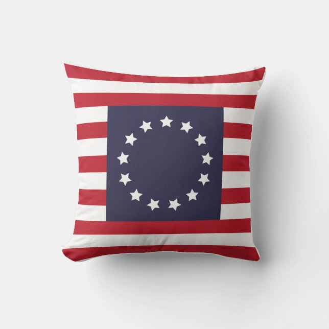 Betsy Ross Flagge-inspiriert Kissen (Vorderseite)