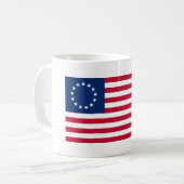 Betsy Ross Flagge Kaffeetasse (Vorderseite Links)