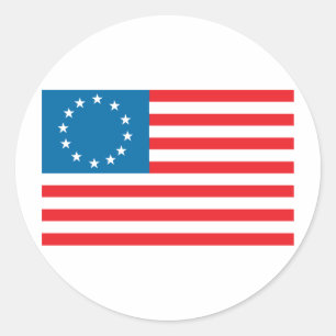 Betsy-Ross-Flagge Runder Aufkleber