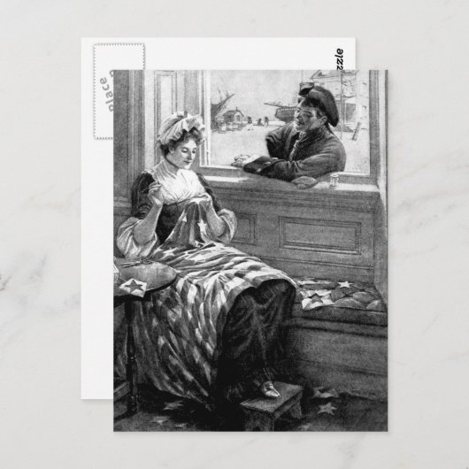 Betsy Ross macht die erste Flag_War Image Postkarte (Vorne/Hinten)