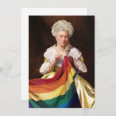 Betsy Ross Nähen der Stolzflagge Mitteilungskarte (Vorne/Hinten)