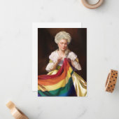 Betsy Ross Nähen der Stolzflagge Mitteilungskarte (Vorderseite/Rückseite Beispiel)