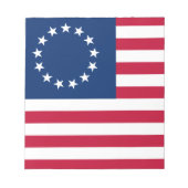 Betsy Ross Old Glory American USA Flag Notizblock (Vorderseite)