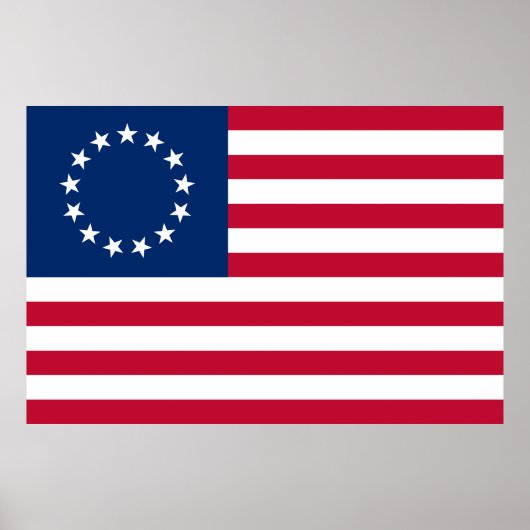 Betsy Ross Old Glory American USA Flag Poster (Vorne)