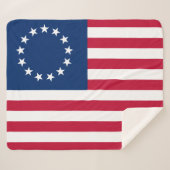 Betsy Ross Old Glory American USA Flag Sherpadecke (Vorderseite (Horizontal))