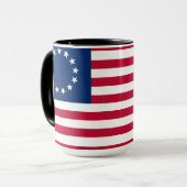 Betsy Ross Old Glory American USA Flag Tasse (Vorderseite Links)