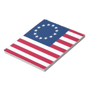 Betsy Ross Old Glory Amerikanische USA-Flagge Notizblock