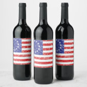 Betsy Ross Original USA Flag Weinetikett (Flaschen)