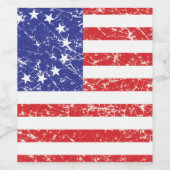 Betsy Ross Original USA Flag Weinetikett (Einzelnes Label)