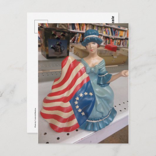 Betsy Ross Postkarte (Vorne/Hinten)