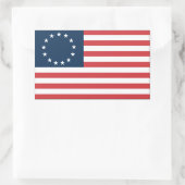 Betsy Ross Rechteckiger Aufkleber (Tasche)