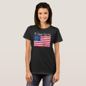 Betsy Ross Shirt 4. Juli Amerikanische Flagge 1776 (Vorne ganz)