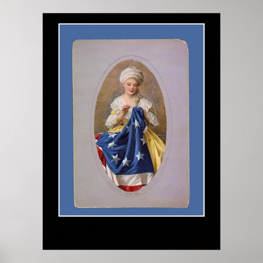 Betsy Ross und der Flaggenposter Poster (Vorne)