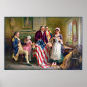 Betsy Ross und die US Flagge 1777 Poster (Vorne)