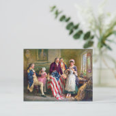 Betsy Ross und die US Flagge 1777 Postkarte (Stehend Vorderseite)