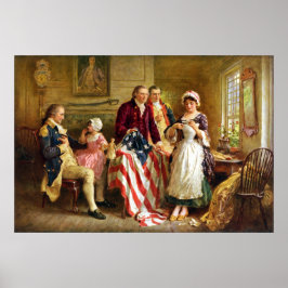 Betsy Ross und General George Washington Poster