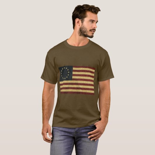 Betsy Ross Vintag Flag T-Shirt (Vorne ganz)