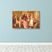 Betsy Ross Wrapped Canvas Print Leinwanddruck (Insitu (Holzboden))