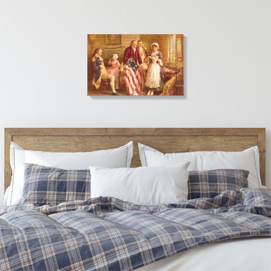 Betsy Ross Wrapped Canvas Print Leinwanddruck (Insitu (Schlafzimmer))