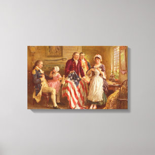 Betsy Ross Wrapped Canvas Print Leinwanddruck
