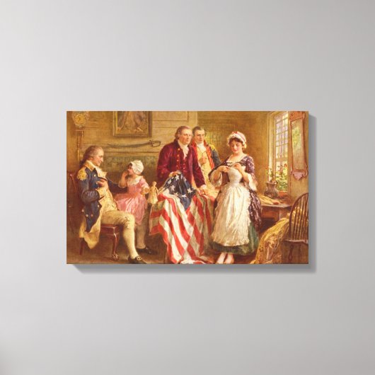 Betsy Ross Wrapped Canvas Print Leinwanddruck (Vorderseite)