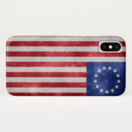 Betsy- Rossflagge iPhone X Fall 1776 Case-Mate iPhone Hülle (Rückseite (Horizontal))