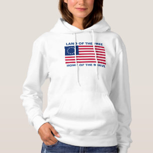 Betsy- RossFlagge-patriotisches rotes weißes Blau Hoodie