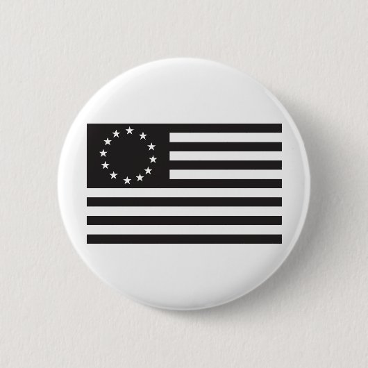 Betsy- Rossflagge - Schwarzes Button (Vorderseite)