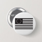 Betsy- Rossflagge - Schwarzes Button (Vorne & Hinten)