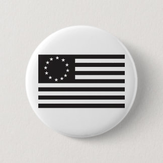 Betsy- Rossflagge - Schwarzes Button