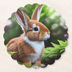 "Betsy the Bunny: Eine süße Braun und weiße Freude Untersetzer