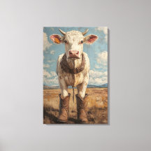 Betsy the Cowboy Boots Rustikales Bauernhaus Kunst