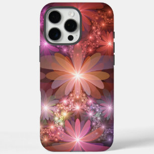 Bett aus Blumen Bunt Glänzende Abstrakte Fraktal K iPhone 16 Pro Max Hülle