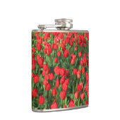 Bett aus roten Tulpen 02 Flachmann (Rechts)