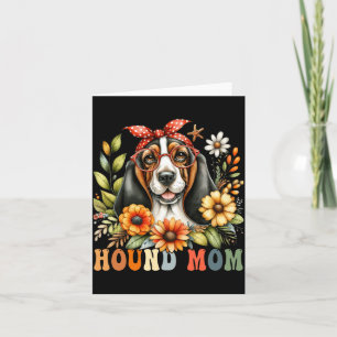 Bett Hound Mama Hunde Liebhaber Muttertag Retro Fl Karte