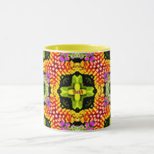 BETT Personalisiert ~ Hübsch Lupinen Muster ~ Tasse