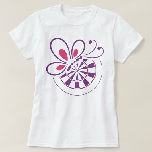 Bett und Schmetterling T-Shirt (Design vorne)