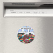 Bett voll von Dackeln Magnet (In Situ (Geschirrspüler))