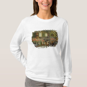 Bett von Gerechtigkeit gehalten im Parlament T-Shirt