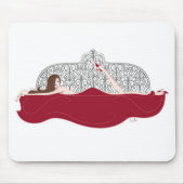 Bett-Weiß Mousepad (Vorne)