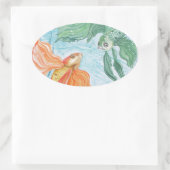 Betta Dance Ovaler Aufkleber (Tasche)