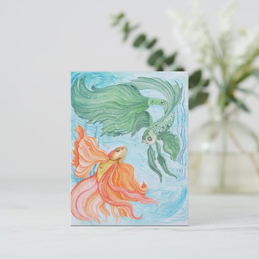 Betta Dance Postkarte (Stehend Vorderseite)